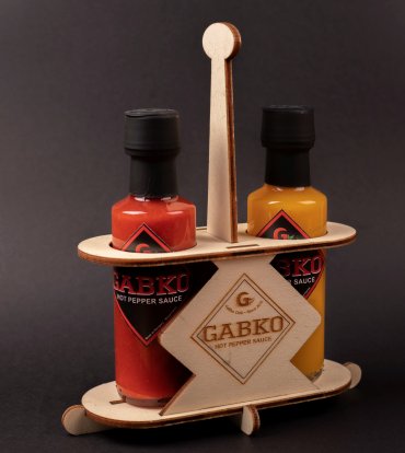 Asztali tartó 2x 100ml üveghez